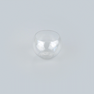 Mini Serve 4 oz Sphere Clear Plastic Cup - 2 3/4" x 2 3/4" x 2 1/4" - 100 count box