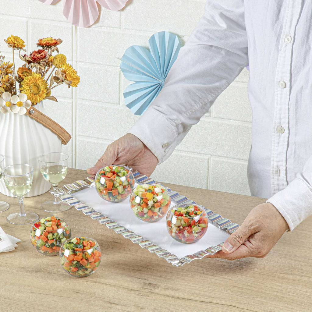 Mini Serve 4 oz Sphere Clear Plastic Cup - 2 3/4" x 2 3/4" x 2 1/4" - 100 count box
