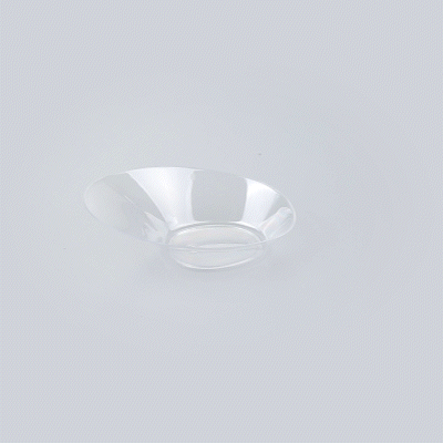 Mini Serve Oval Clear Plastic Ellipse Dish - 4" x 3" x 1 1/4" - 50 count box