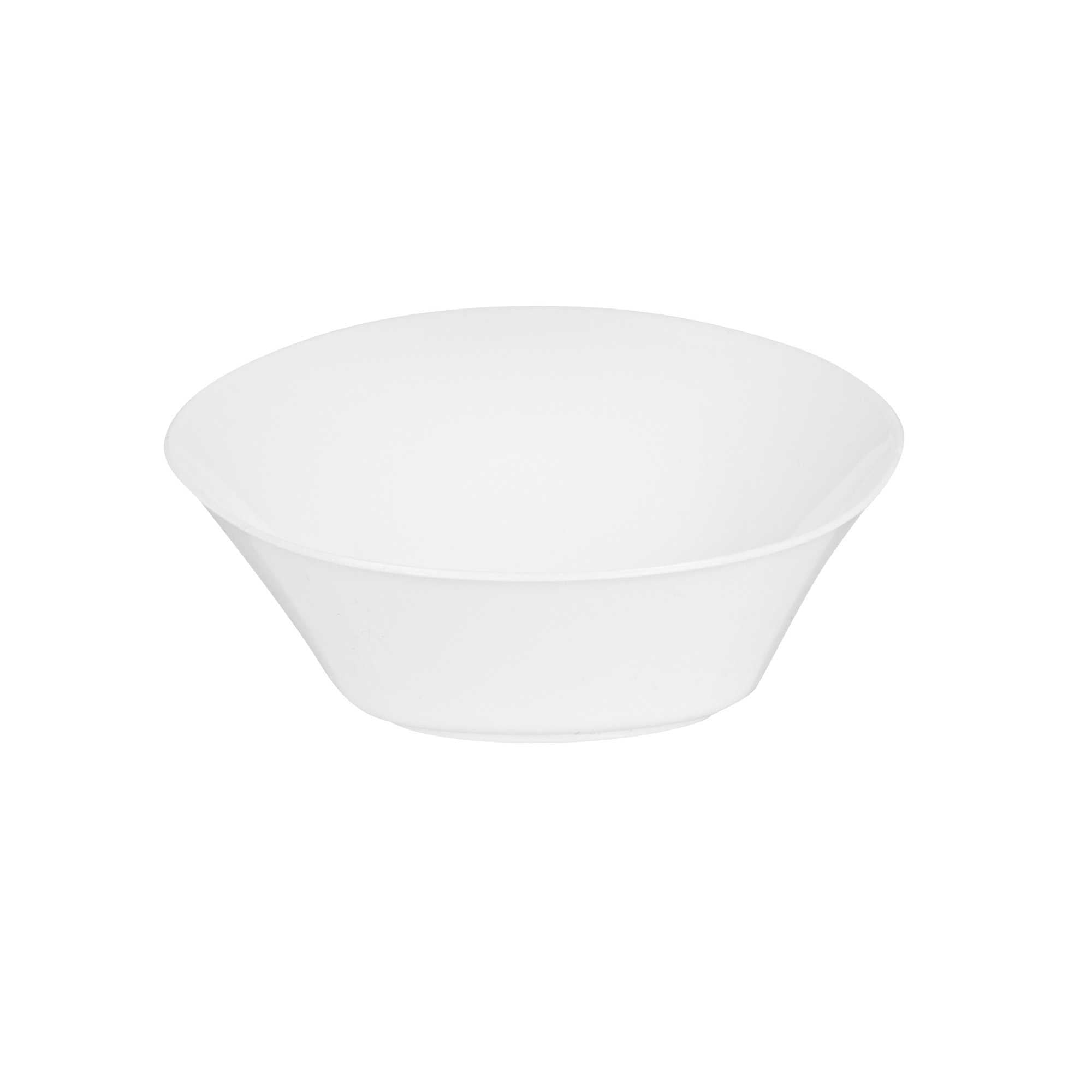 Mini Serve Oval White Plastic Ellipse Dish - 4" x 3" x 1 1/4" - 100 count box