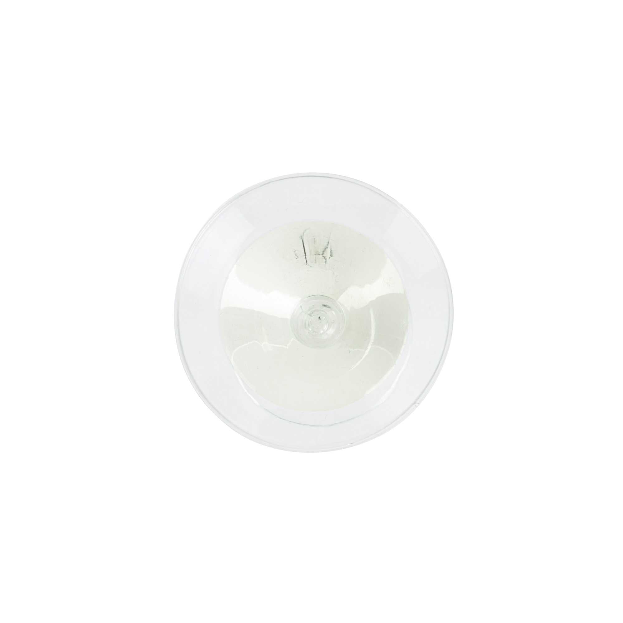 Bev Tek 2 oz Round Clear Plastic Mini Martini Glass - 2 1/2" x 2 1/2" x 3 3/4" - 100 count box
