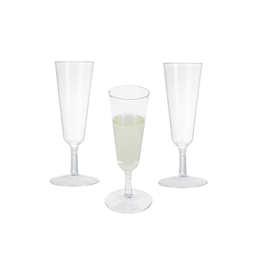 Bev Tek 2 oz Round Clear Plastic Mini Champagne Glass - 2" x 2" x 5" - 100 count box