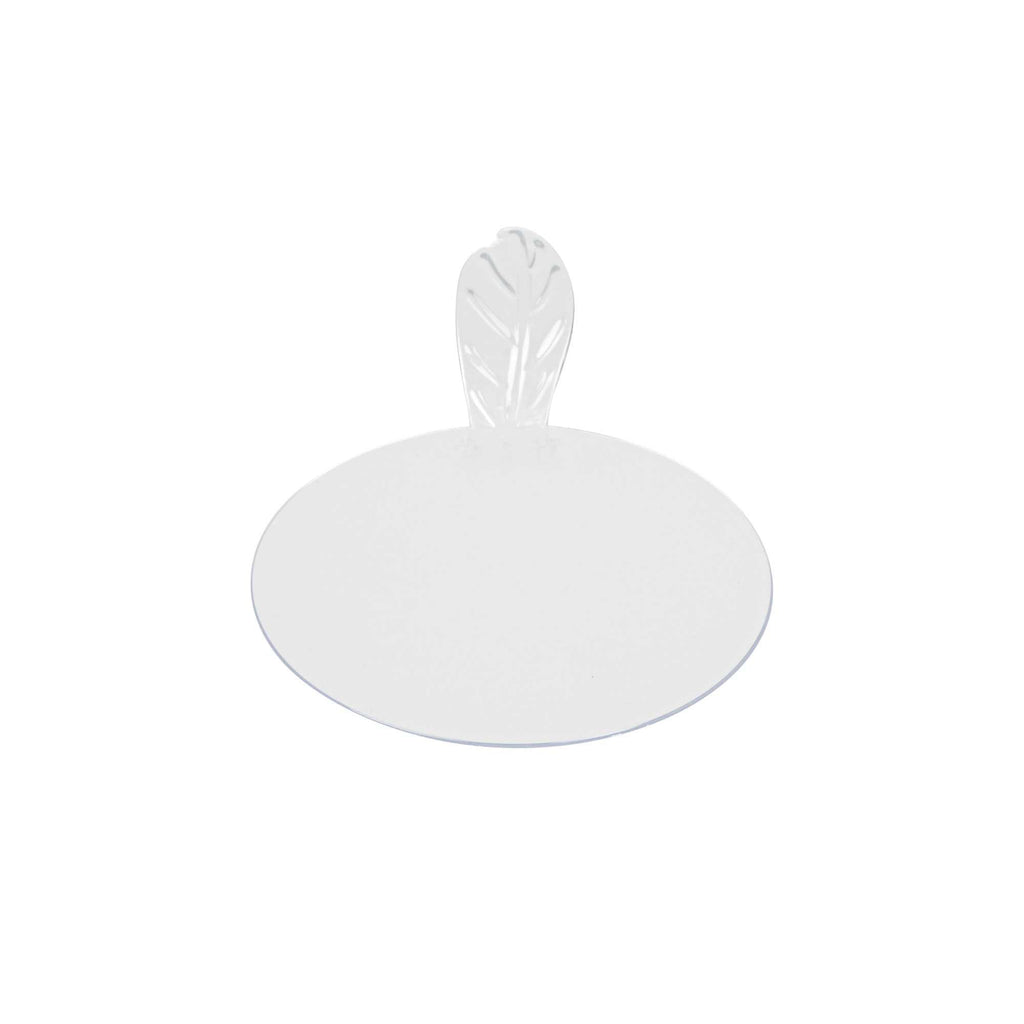 Pastry Tek Round Clear Plastic Pastry Pallet - 3" x 3" x 1" - 100 count box