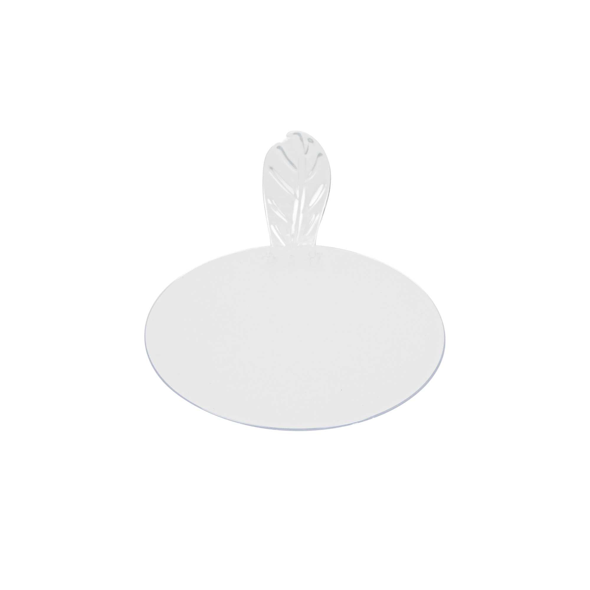Pastry Tek Round Clear Plastic Pastry Pallet - 3" x 3" x 1" - 100 count box