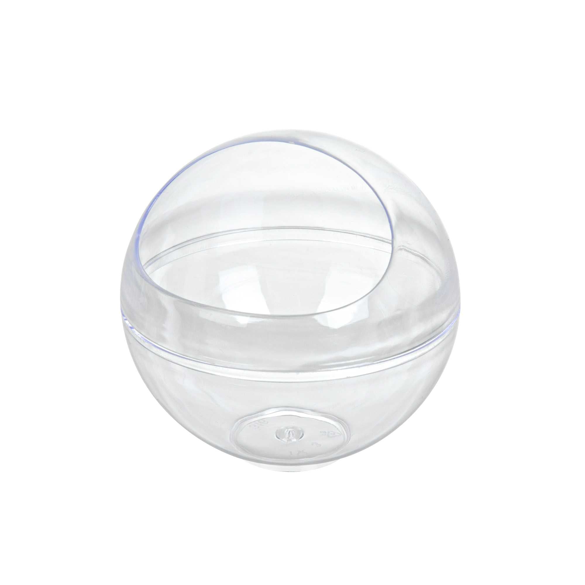 Mini Serve 3 oz Round Clear Plastic Balloon Bowl - 2 1/2" x 2 1/2" x 2 1/2" - 10 count box