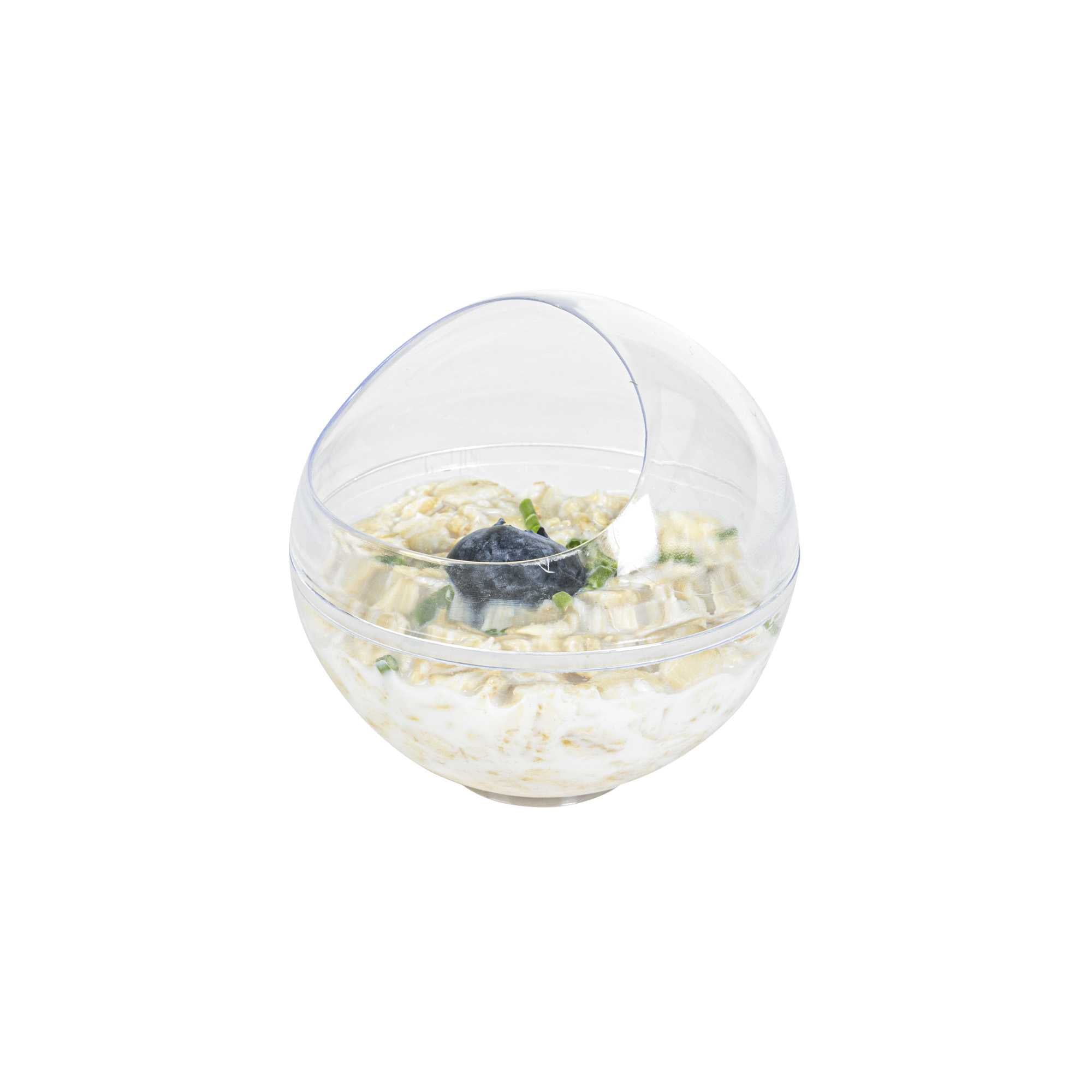 Mini Serve 3 oz Round Clear Plastic Balloon Bowl - 2 1/2" x 2 1/2" x 2 1/2" - 10 count box