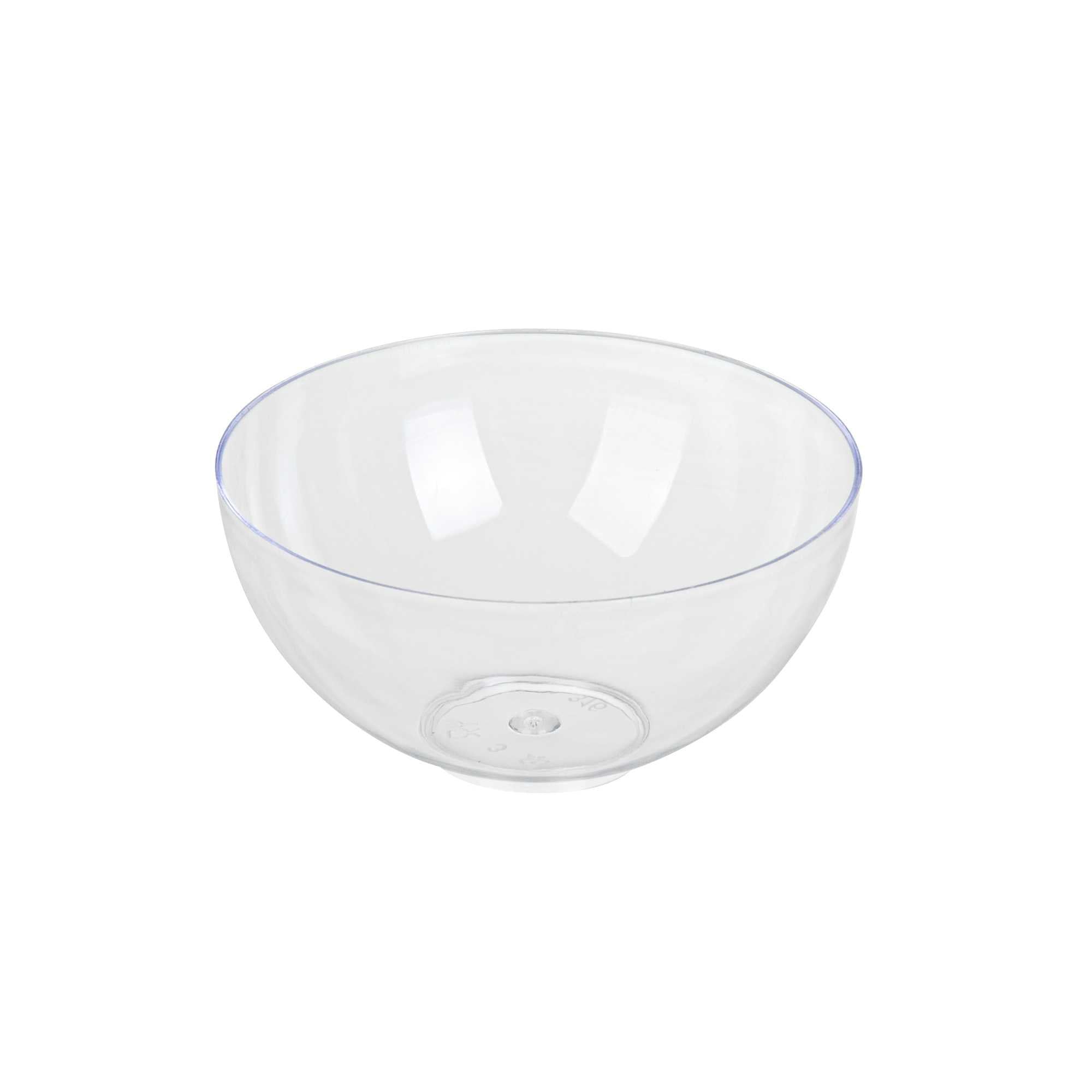 Mini Serve 3 oz Round Clear Plastic Balloon Bowl - 2 1/2" x 2 1/2" x 2 1/2" - 10 count box