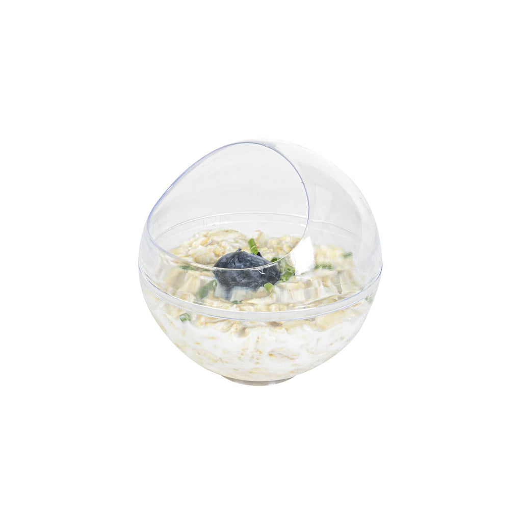 Mini Serve 3 oz Round Clear Plastic Balloon Bowl - 2 1/2" x 2 1/2" x 2 1/2" - 100 count box