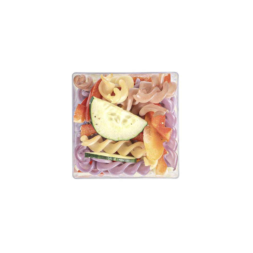 Mini Serve 5 oz Square Clear Plastic Large Quadrato Cube - 2 1/4" x 2 1/4" x 2 1/4" - 20 count box