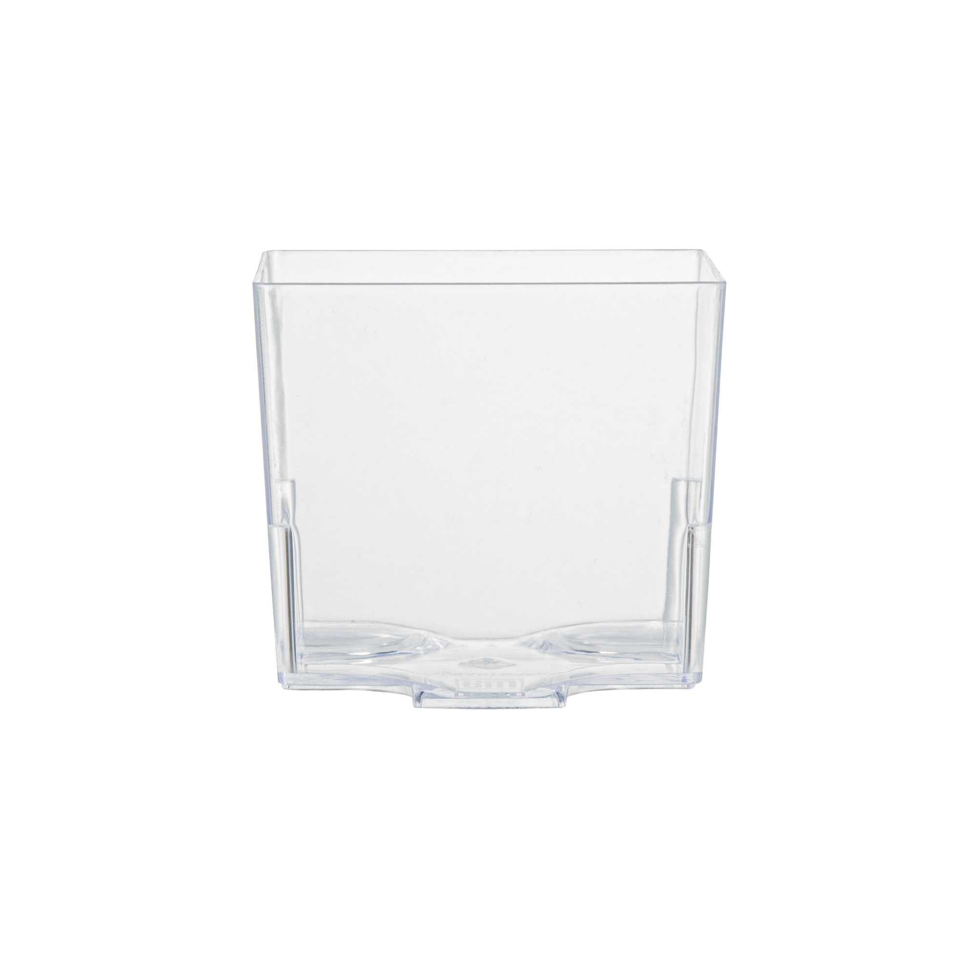 Mini Serve 5 oz Square Clear Plastic Large Quadrato Cube - 2 1/4" x 2 1/4" x 2 1/4" - 100 count box