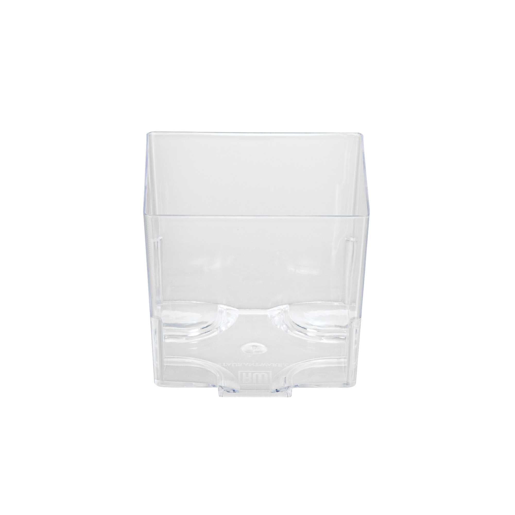 Mini Serve 5 oz Square Clear Plastic Large Quadrato Cube - 2 1/4" x 2 1/4" x 2 1/4" - 100 count box