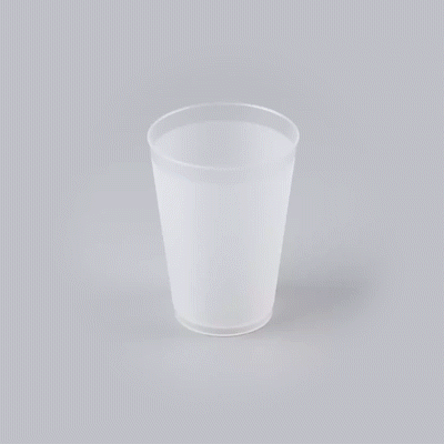 Flexi Grip 12 oz Round Frosted Plastic Cup - 3 1/4" x 3 1/4" x 4 1/4" - 500 count box