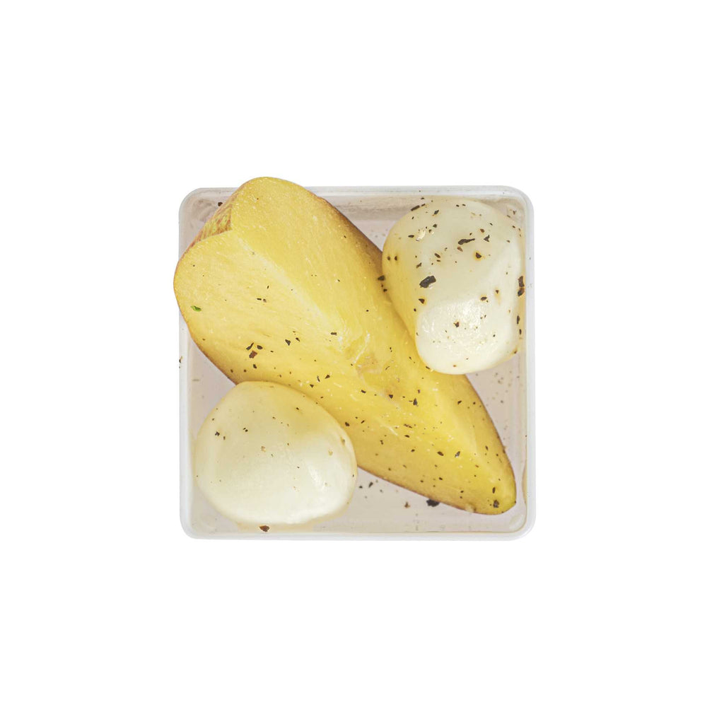 Mini Serve 2 oz Square White Plastic Short Quadrato Cup - 1 3/4" x 1 3/4" x 1" - 100 count box