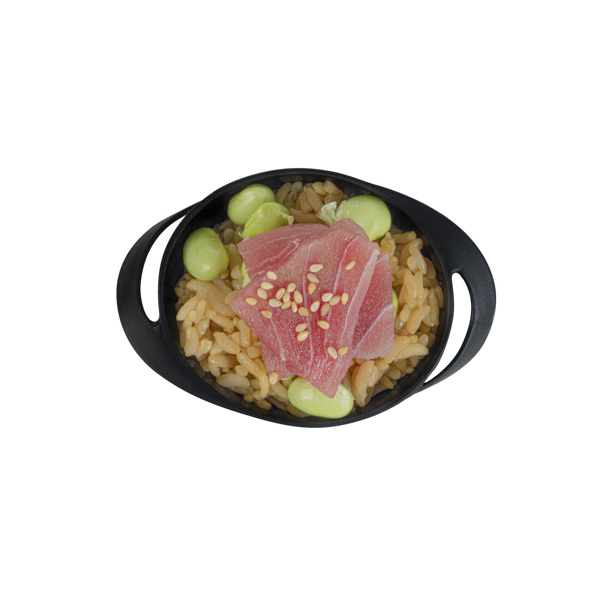 Mini Serve 3 oz Round Black Plastic Mini Infinity Pot - 3 3/4" x 2 1/2" x 1 1/4" - 100 count box