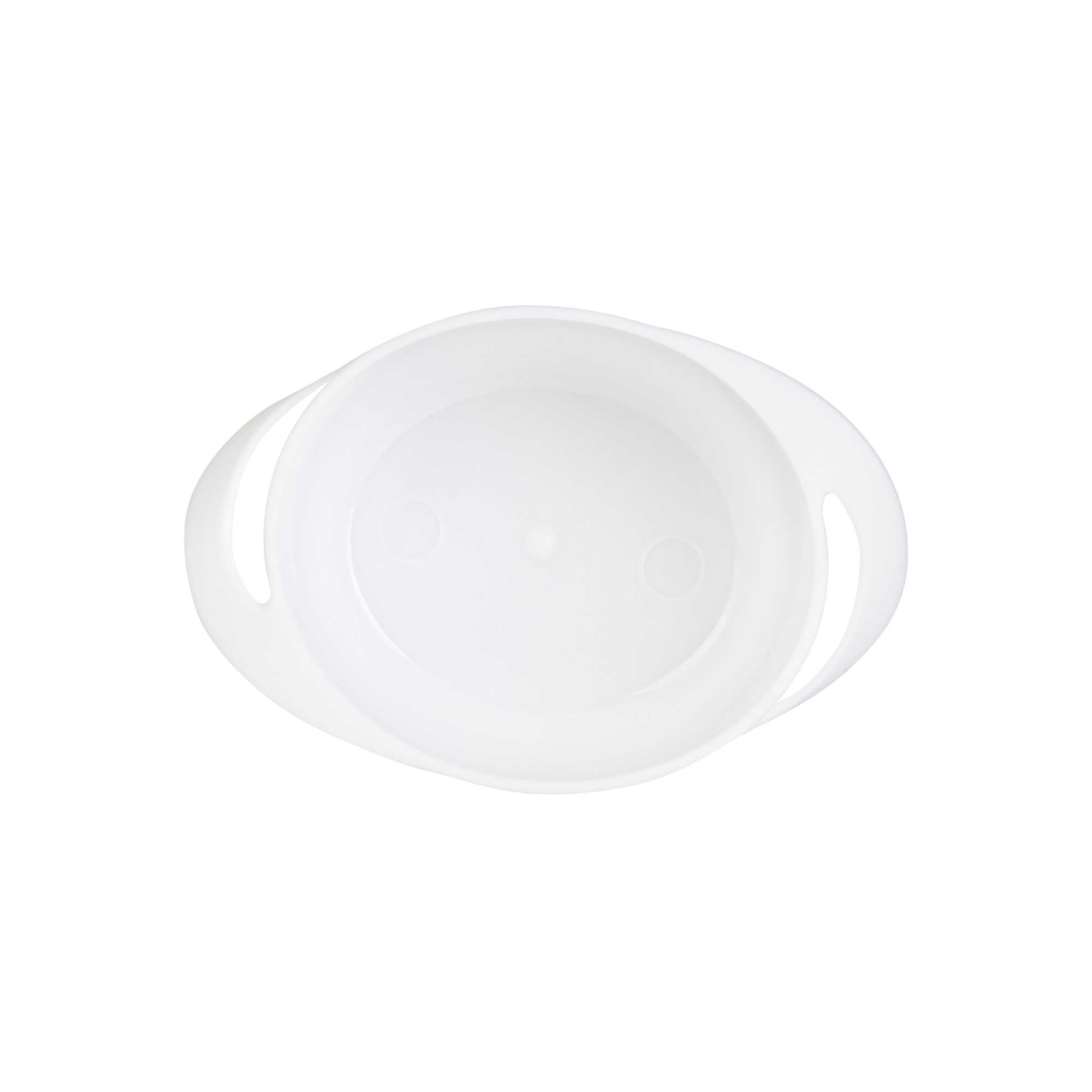 Mini Serve 3 oz Round White Plastic Mini Infinity Pot - 3 3/4" x 2 1/2" x 1 1/4" - 100 count box