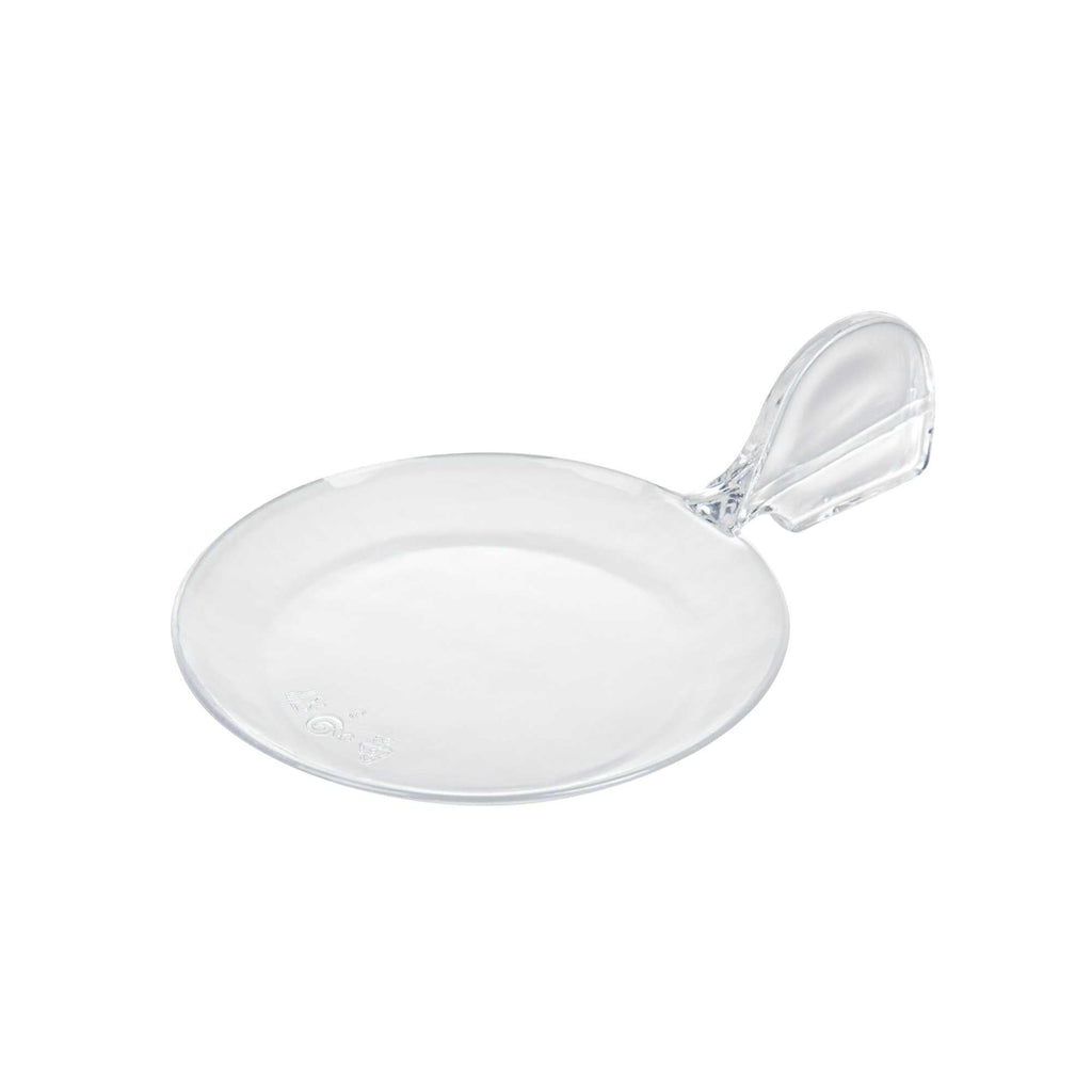 Mini Serve Fish Clear Plastic Tasting Plate - 3 3/4" x 2 1/2" x 1" - 100 count box