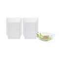 Maxi Serve 10 oz Square Clear Plastic Small Modern Bowl - 4 1/4" x 4 1/4" x 1 1/2" - 25 count box