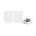 Maxi Serve 10 oz Square White Plastic Small Modern Bowl - 4 1/4" x 4 1/4" x 1 1/2" - 100 count box