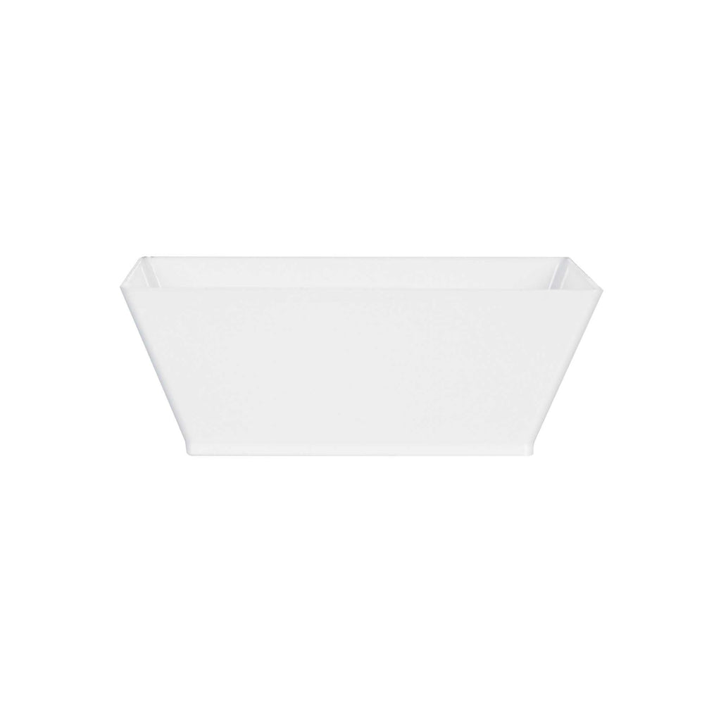 Maxi Serve 10 oz Square White Plastic Small Modern Bowl - 4 1/4" x 4 1/4" x 1 1/2" - 100 count box