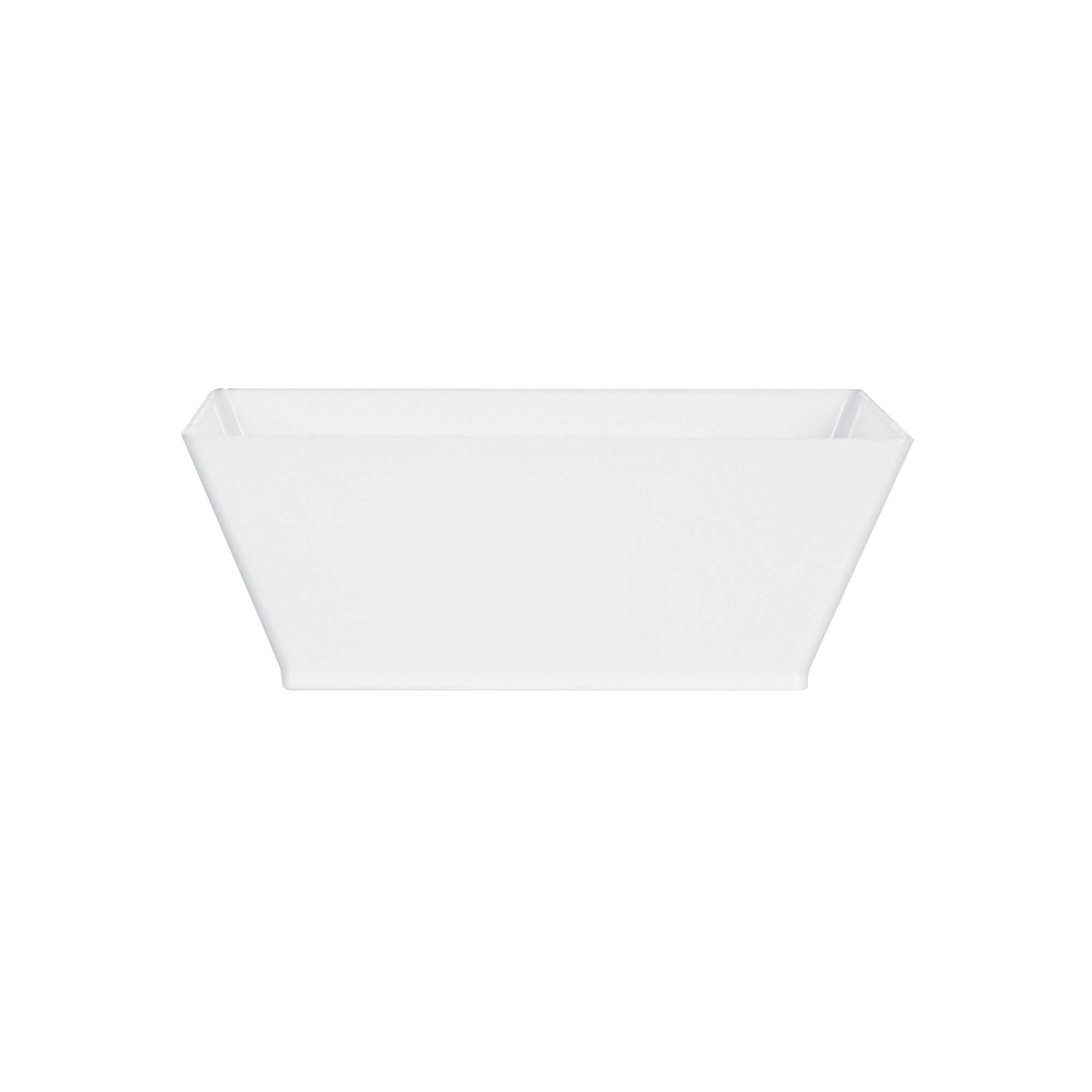Maxi Serve 10 oz Square White Plastic Small Modern Bowl - 4 1/4" x 4 1/4" x 1 1/2" - 100 count box