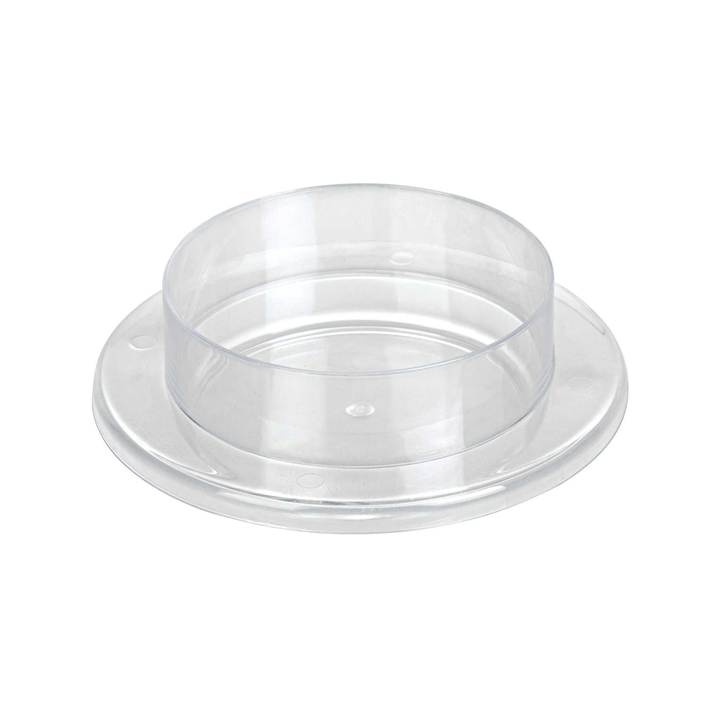 Mini Serve 3 oz Round Clear Plastic Gastronomique Petri Dish - 3 1/4" x 3 1/4" x 1" - 100 count box