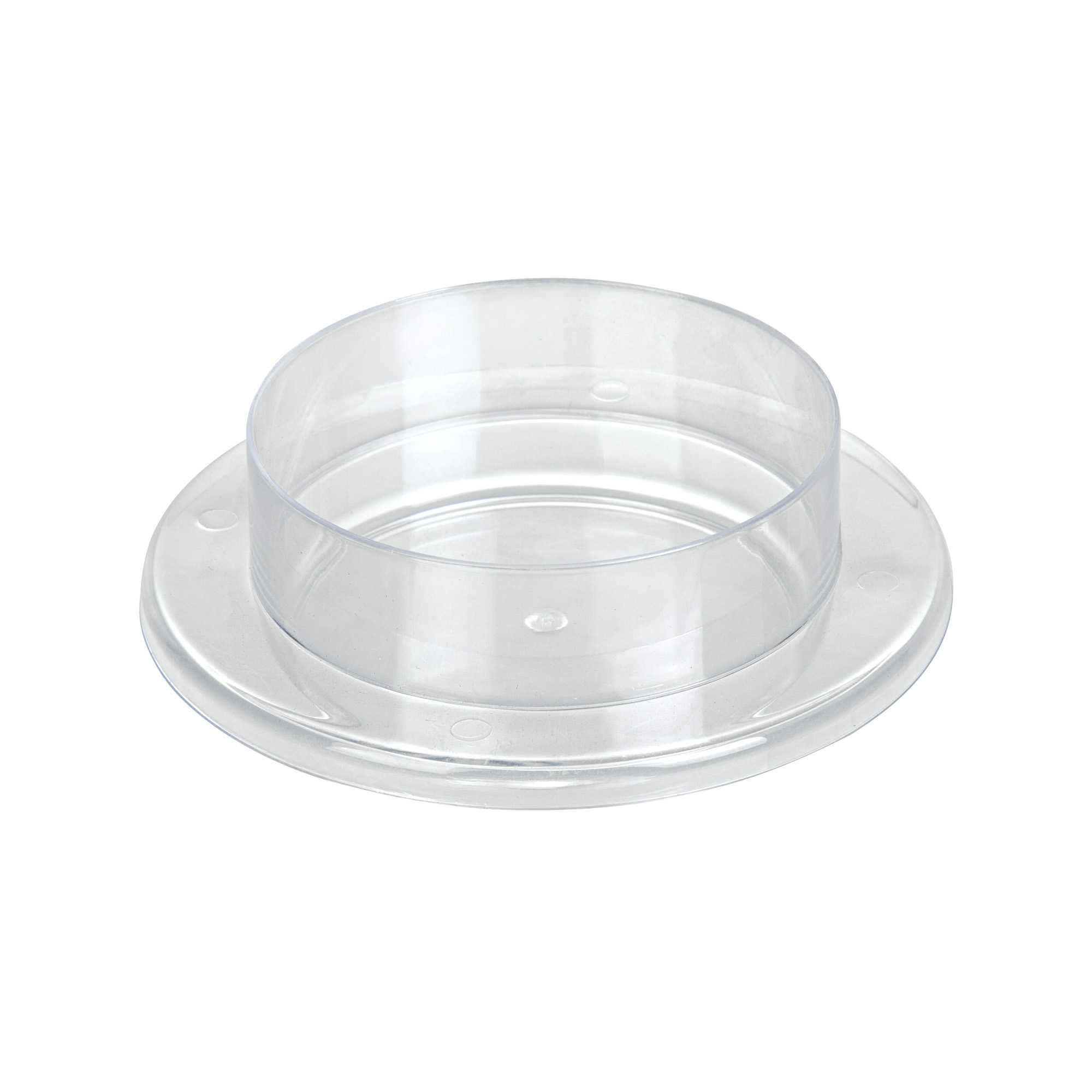 Mini Serve 3 oz Round Clear Plastic Gastronomique Petri Dish - 3 1/4" x 3 1/4" x 1" - 100 count box