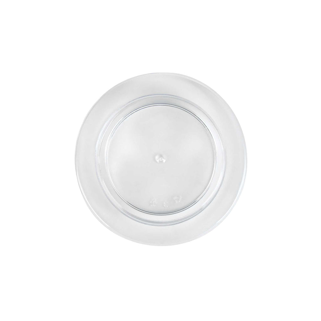Mini Serve 3 oz Round Clear Plastic Gastronomique Petri Dish - 3 1/4" x 3 1/4" x 1" - 100 count box