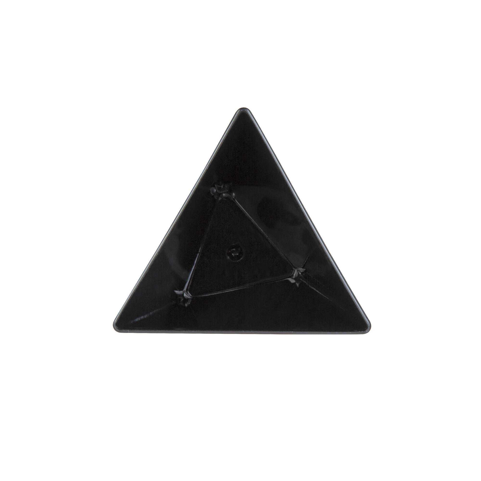Mini Serve 4 oz Black Plastic Torcente Dessert Cup - 3" x 2 1/2" x 2 3/4" - 100 count box