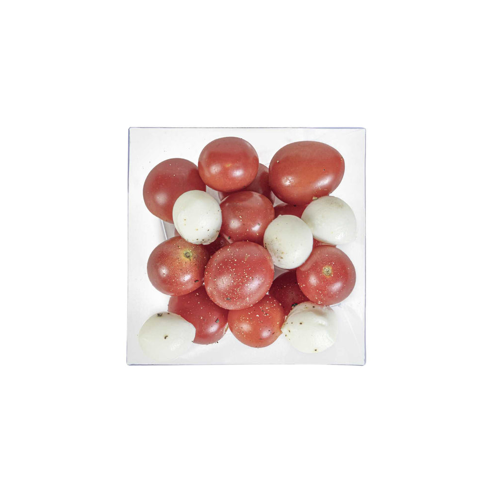 Mini Serve 7 oz Square Clear Plastic Small Girata Bowl - 4" x 4" x 1 1/2" - 100 count box
