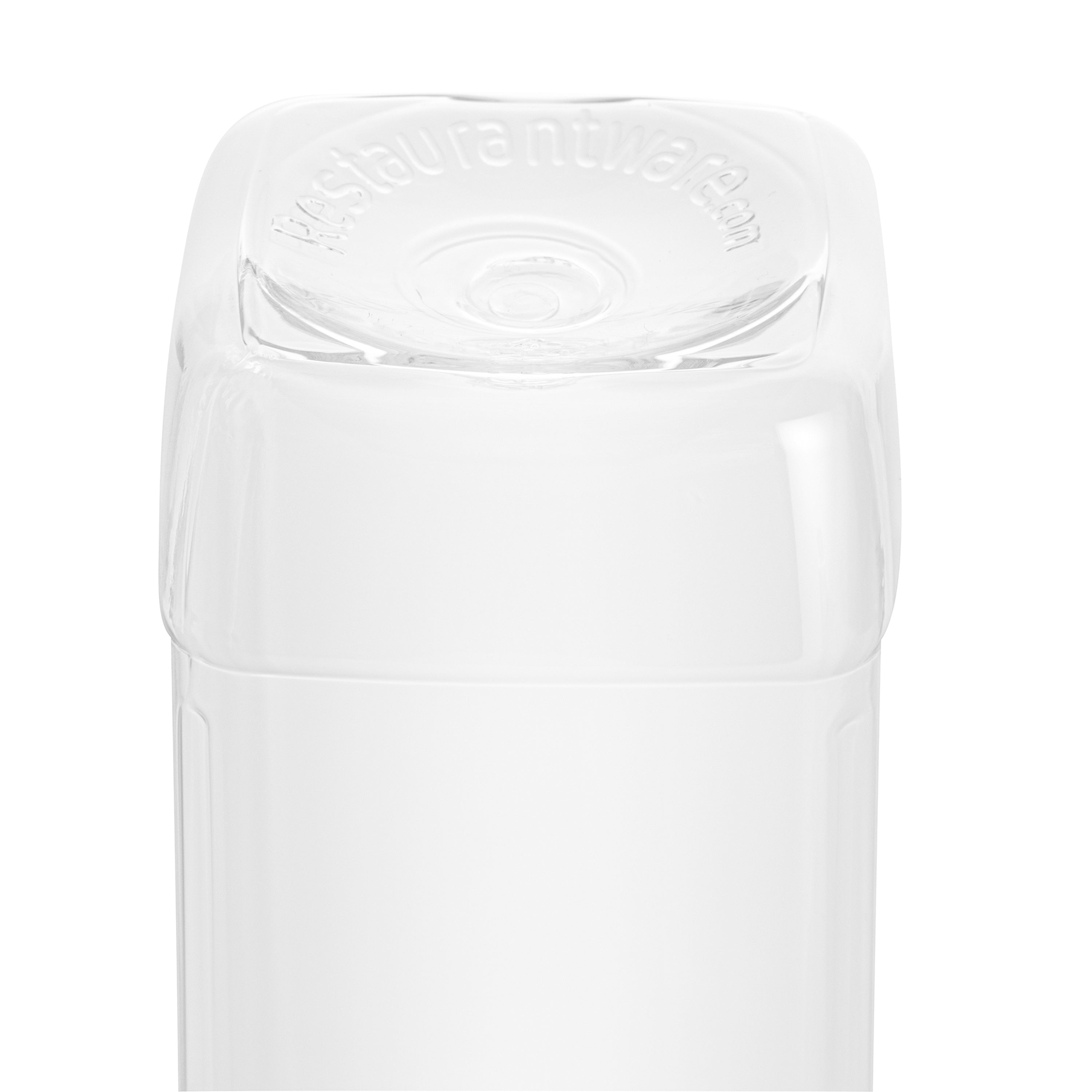 Bottle Tek 8 oz Square Clear Plastic Cold Pressed Juice Bottle - with Safety Cap - 2 1/4" x 2 1/4" x 4 3/4" - 100 count box