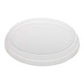 Basic Nature Round Clear Plastic Deli Container Flat Lid - Compostable - 4 1/2" x 4 1/2" x 3/4" - 50 count box
