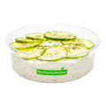 Basic Nature 8 oz Round Clear Plastic Deli Container - Compostable - 4 3/4" x 4 3/4" x 1 3/4" - 50 count box