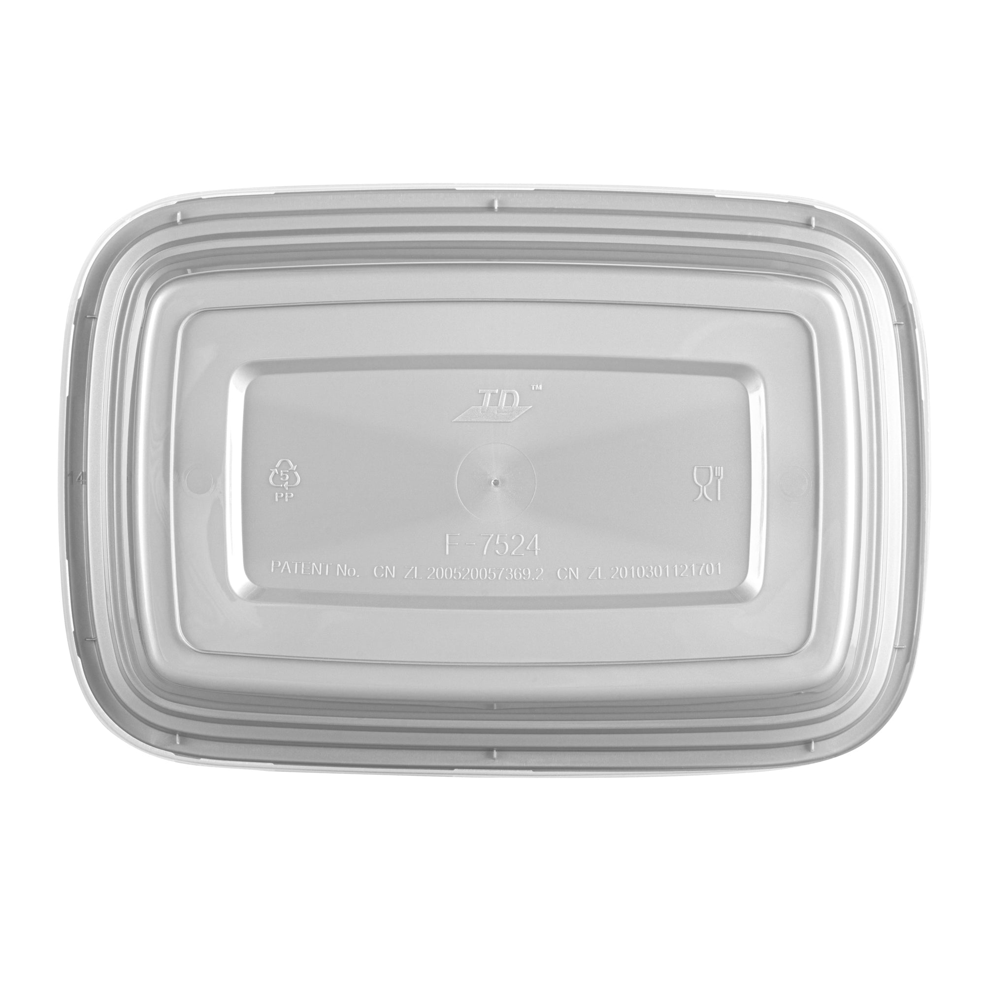 Asporto 24 oz Rectangle Silver Plastic To Go Box - with Clear Lid, Microwavable - 8" x 5 1/4" x 1 3/4" - 100 count box
