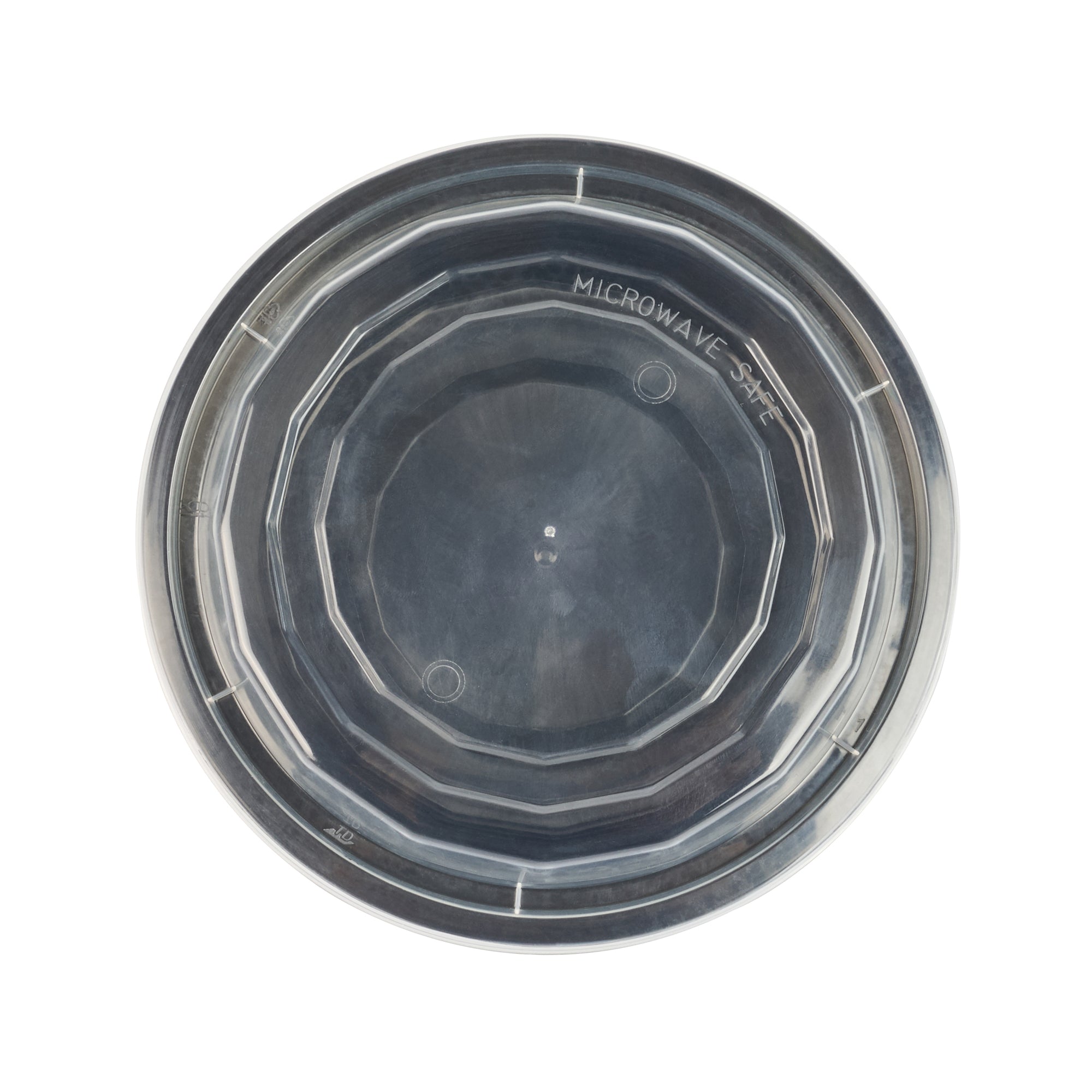 Asporto 16 oz Round Black Plastic To Go Box - with Clear Lid, Microwavable - 6 1/4" x 6 1/4" x 1 3/4" - 50 count box