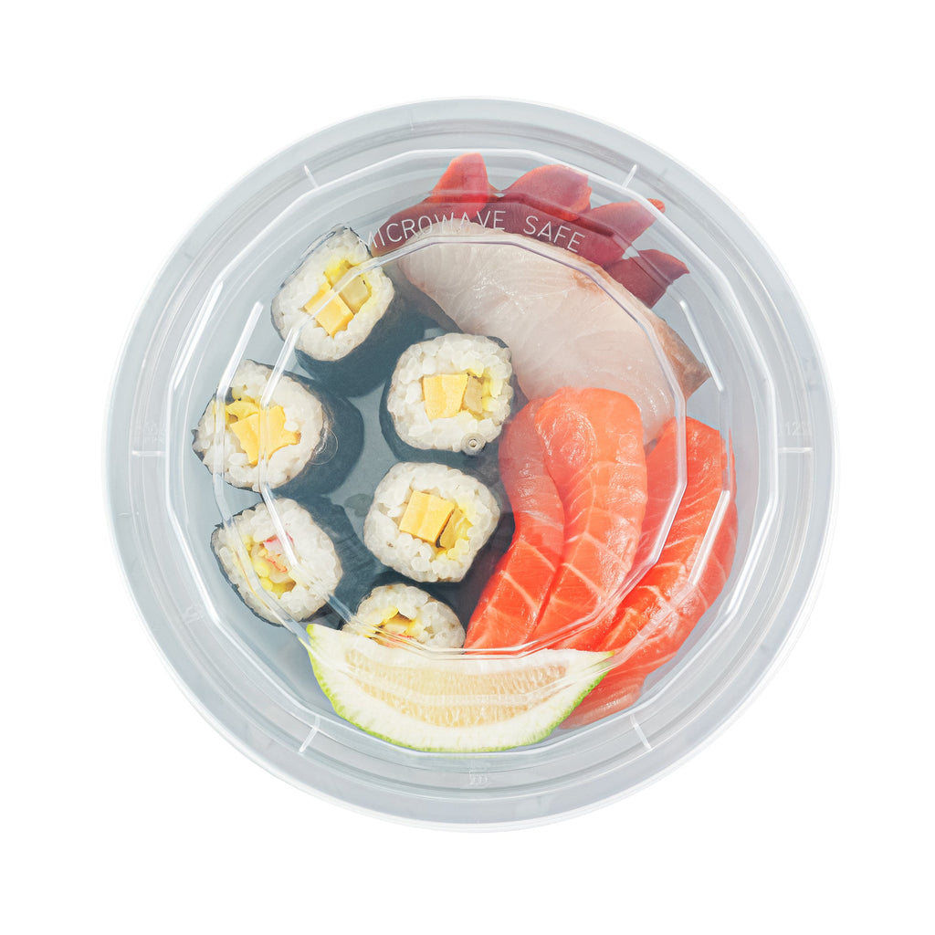 Asporto 16 oz Round Silver Plastic To Go Box - with Clear Lid, Microwavable - 6 1/4" x 6 1/4" x 1 3/4" - 100 count box