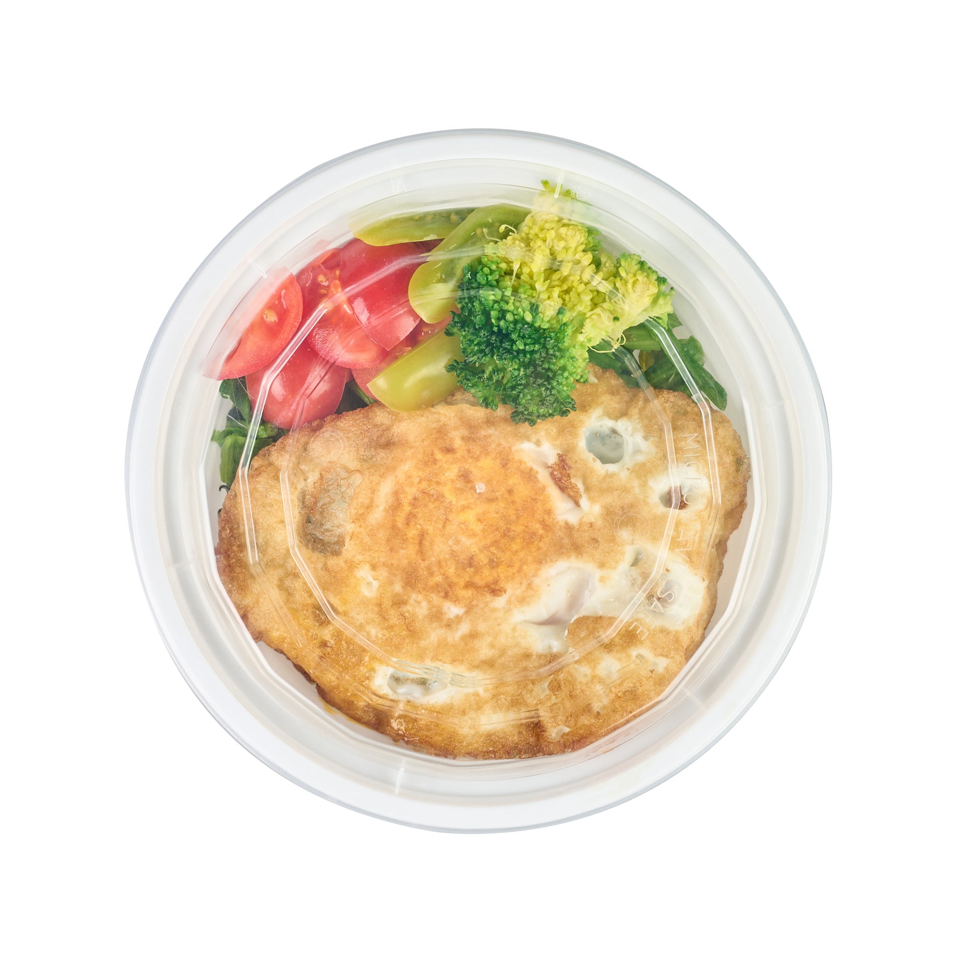 Asporto 16 oz Round White Plastic To Go Box - with Clear Lid, Microwavable - 6 1/4" x 6 1/4" x 1 3/4" - 100 count box
