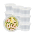 Asporto 16 oz Round Clear Plastic Soup Container - with Lid, Microwavable - 4 1/2" x 4 1/2" x 3" - 25 count box