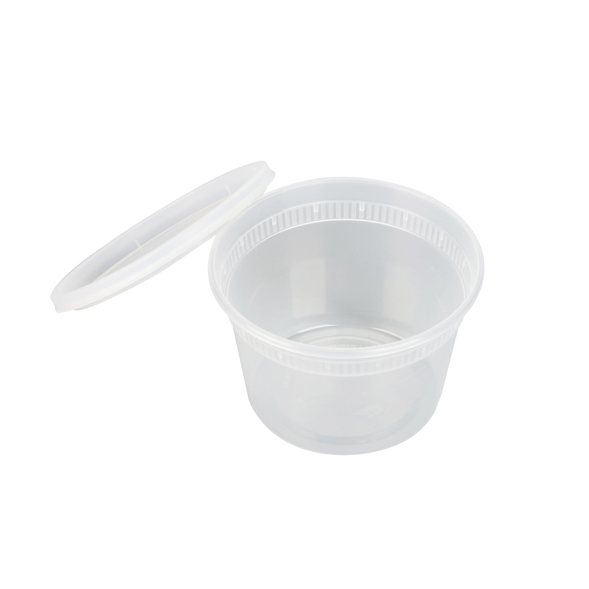Asporto 16 oz Round Clear Plastic Soup Container - with Lid, Microwavable - 4 1/2" x 4 1/2" x 3" - 100 count box