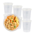 Asporto 32 oz Round Clear PP Soup Container - with Lid, Microwavable - 4 1/2" x 4 1/2" x 5 1/2" - 25 count box