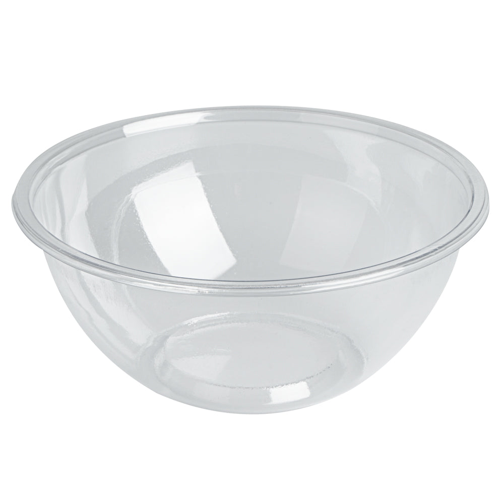 Mini Serve 7 oz Round Clear Plastic Salad Bowl - 5" x 5" x 1 3/4" - 200 count box