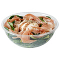 Maxi Serve 18 oz Round Clear Plastic Salad Bowl - 6" x 6" x 2 1/2" - 200 count box