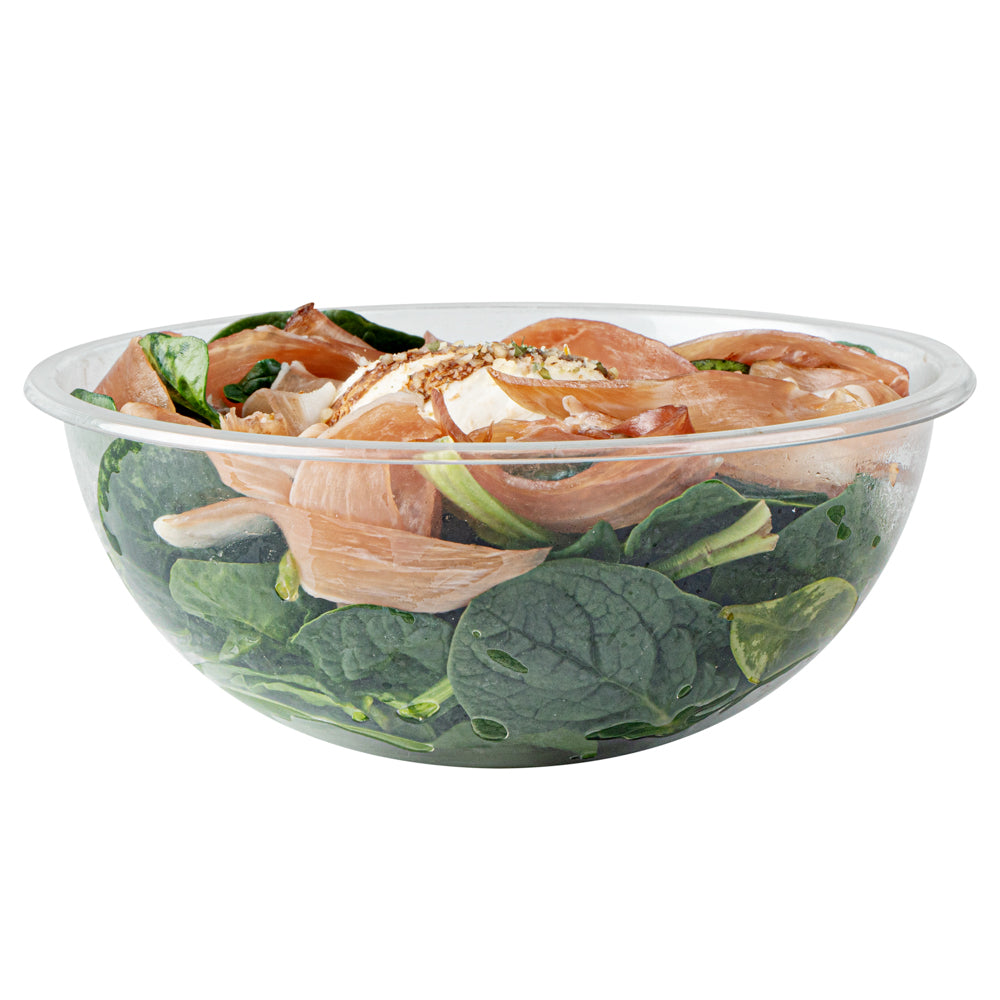 Maxi Serve 18 oz Round Clear Plastic Salad Bowl - 6" x 6" x 2 1/2" - 200 count box