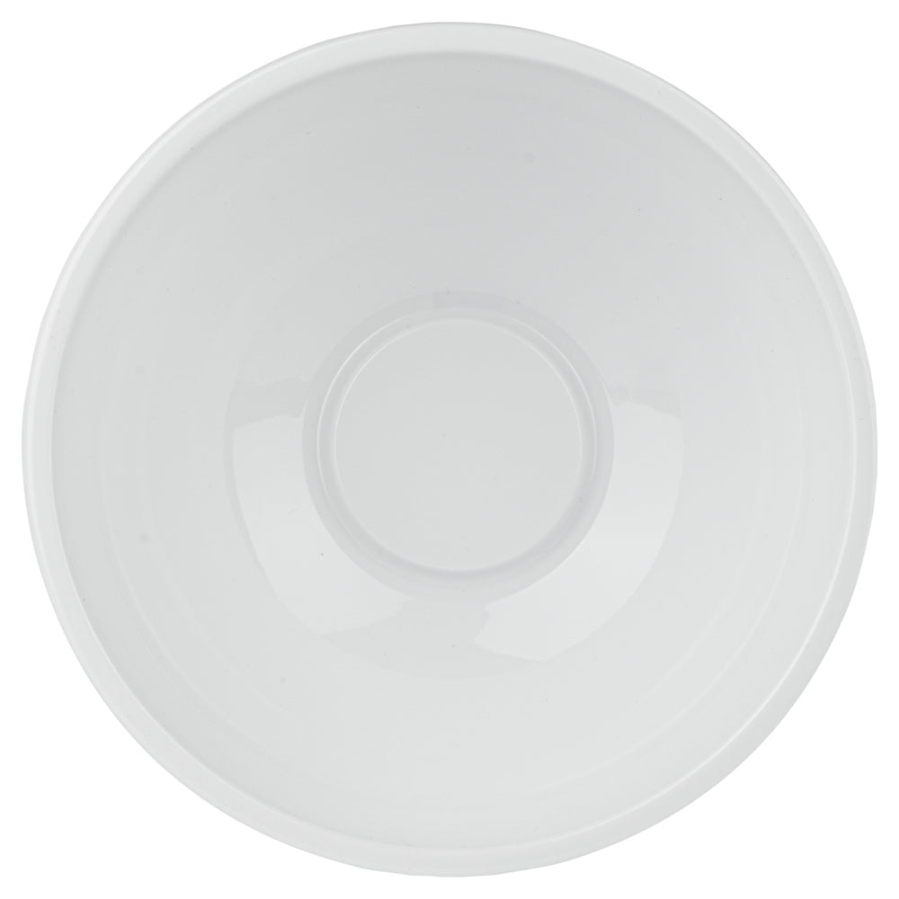 Maxi Serve 18 oz Round White Plastic Salad Bowl - 6" x 6" x 2 1/2" - 200 count box