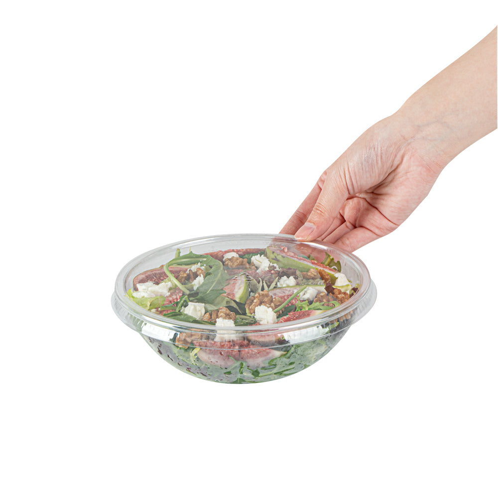 Maxi Serve Round Clear Plastic Lid - Fits 21 oz Salad Bowl - 200 count box