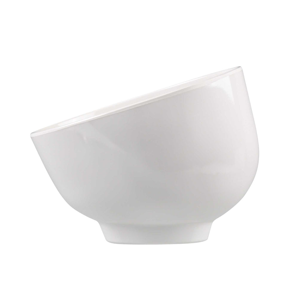 Voga 101 oz Round White Melamine Large Bowl - Slant - 10" x 9 3/4" x 7 3/4" - 2 count box