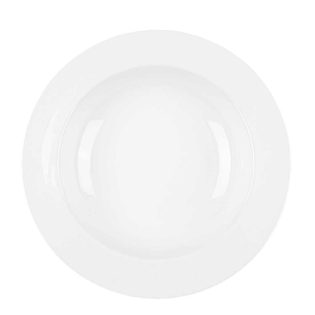 Voga 36 oz Round White Melamine Large Bowl - Classic - 12" x 12" x 2" - 10 count box