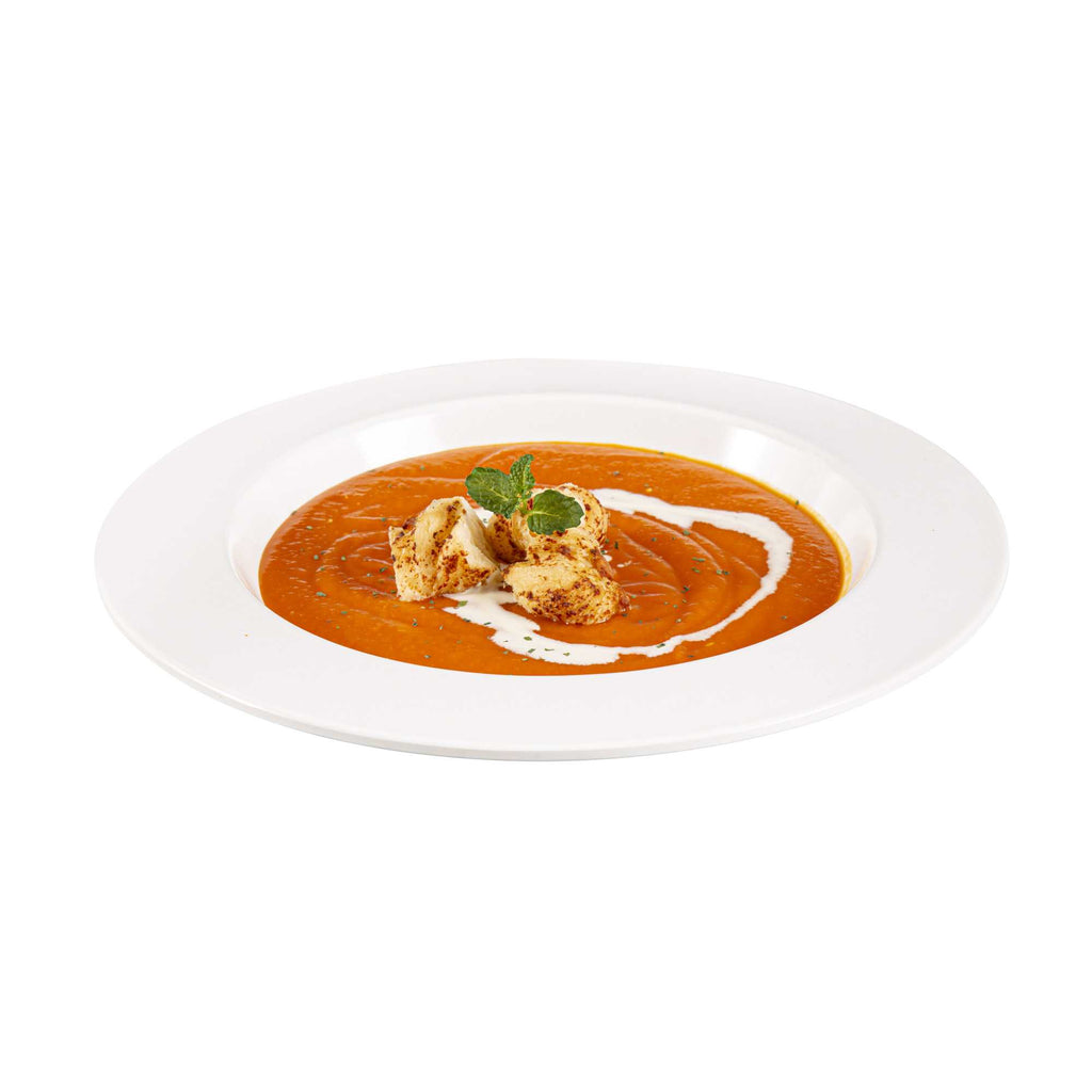 Voga 20 oz Round White Melamine Small Bowl - Classic - 10" x 10" x 1 1/2" - 10 count box