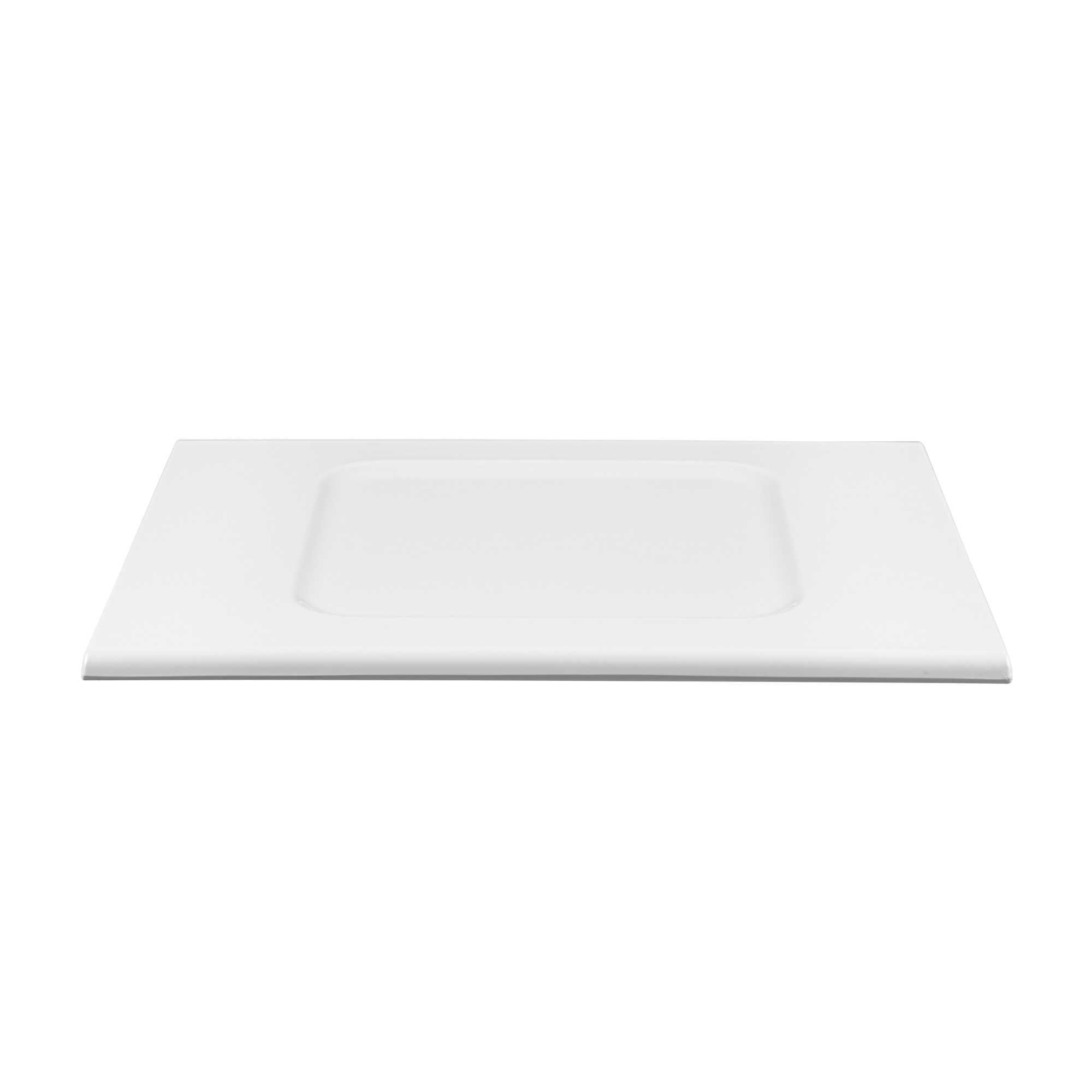Voga Rectangle White Melamine Tray - 16 1/2" x 13 1/2" x 1/2" - 2 count box