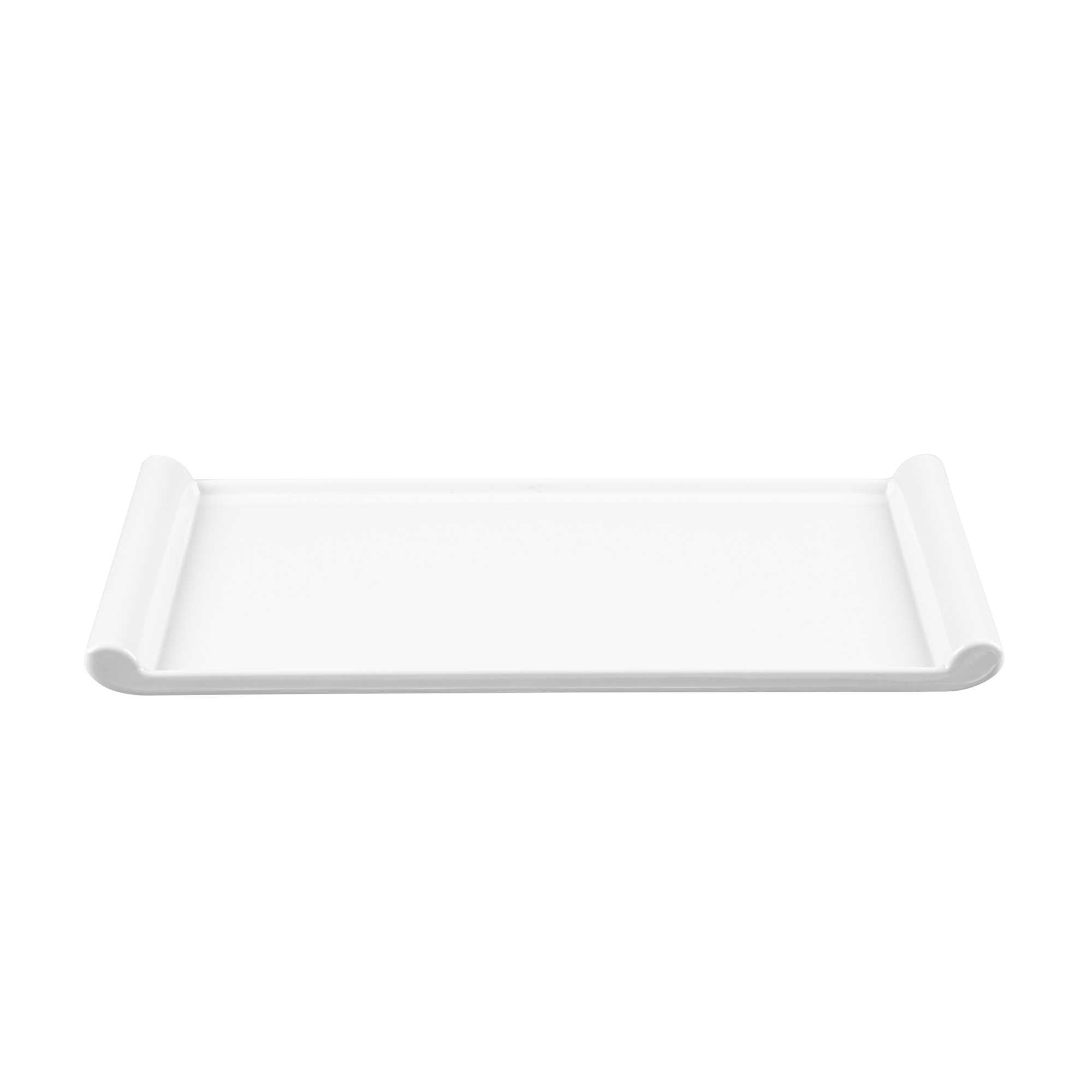 Voga Rectangle White Melamine Small Plate - Japonais - 12" x 7" x 1" - 10 count box