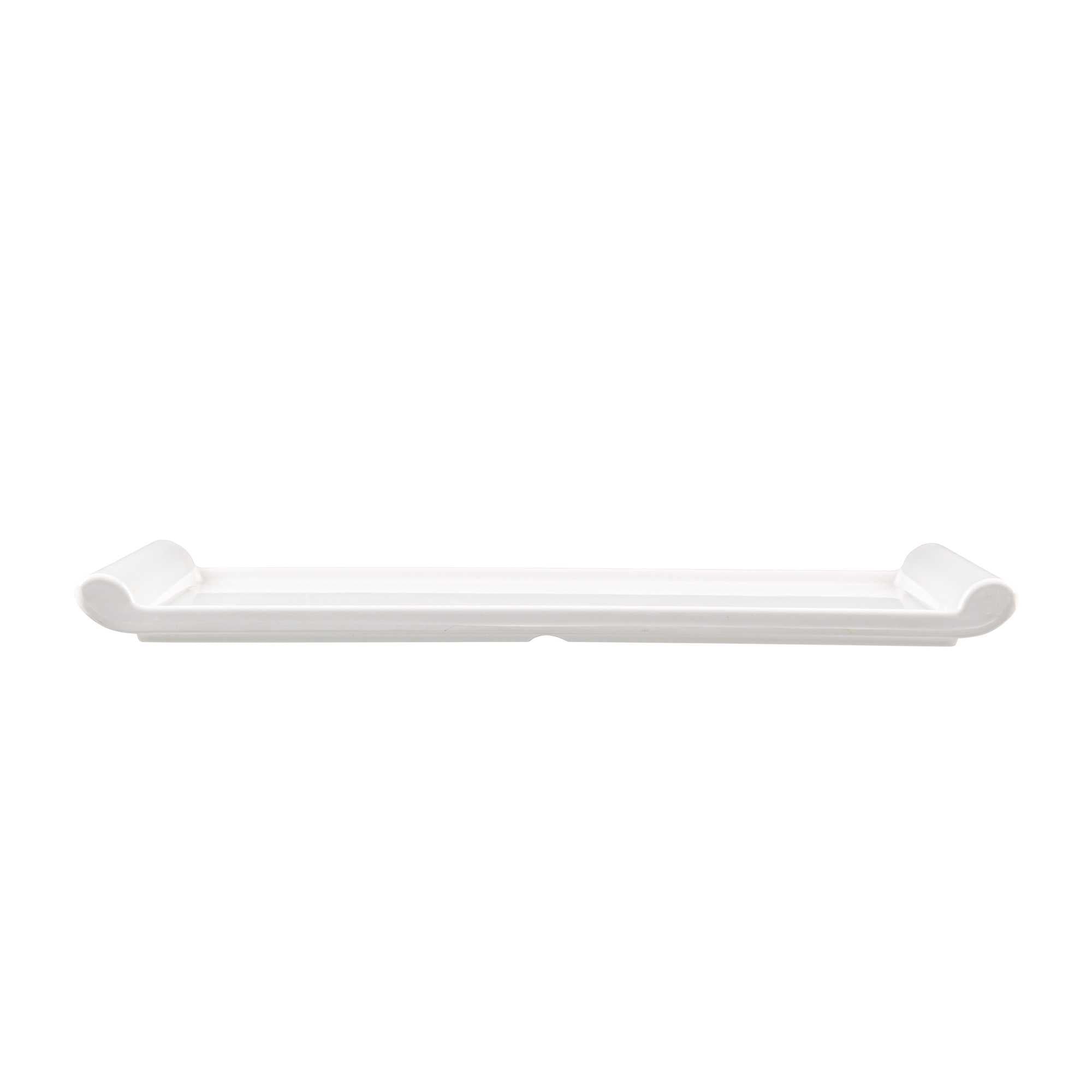 Voga Rectangle White Melamine Large Plate - Japonais - 14" x 8 1/4" x 1" - 10 count box